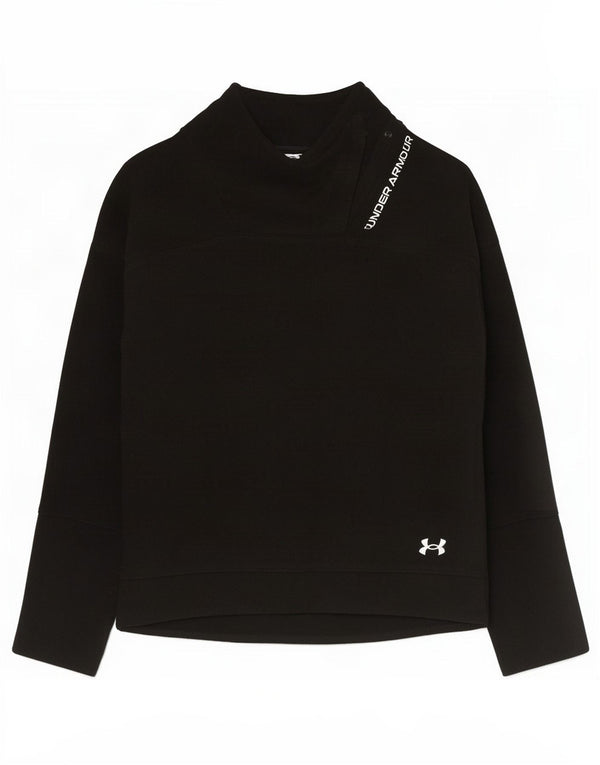 Maglione in pile grafico oversize da donna Under Armour UK 10 piccolo nero