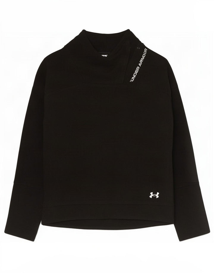 Maglione in pile grafico oversize da donna Under Armour UK 10 piccolo nero