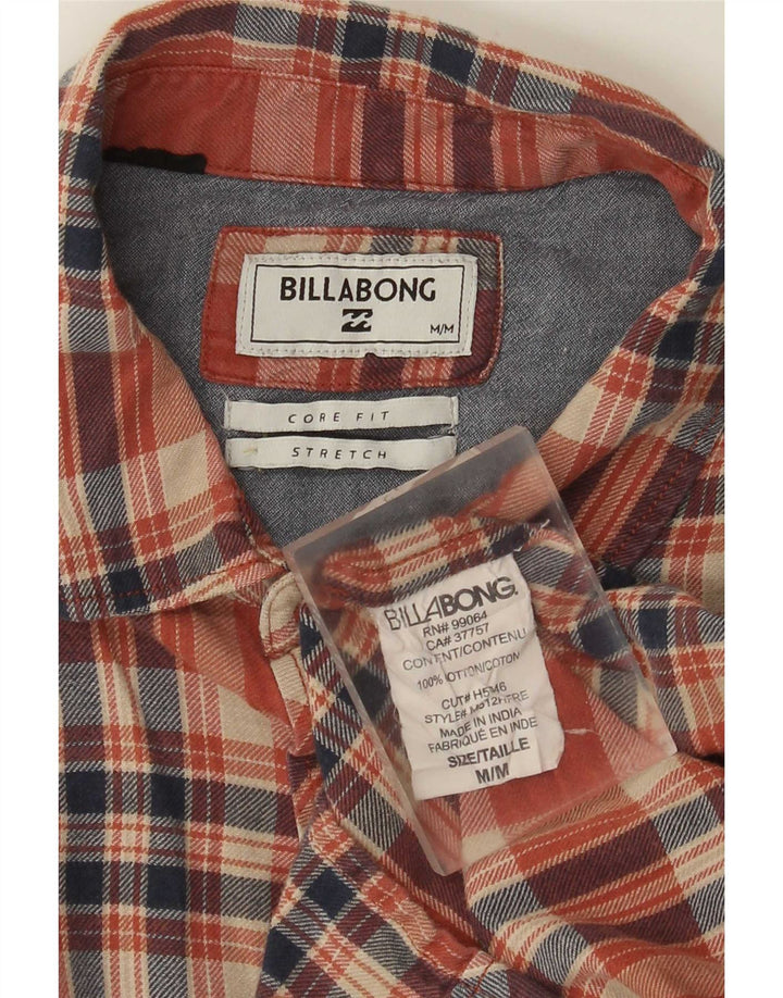 Camicia da uomo in flanella Billabong Core Fit, cotone a quadri rosso medio