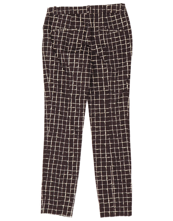 Pantaloni chino slim da donna Zara piccoli W26 L29 cotone a quadri neri