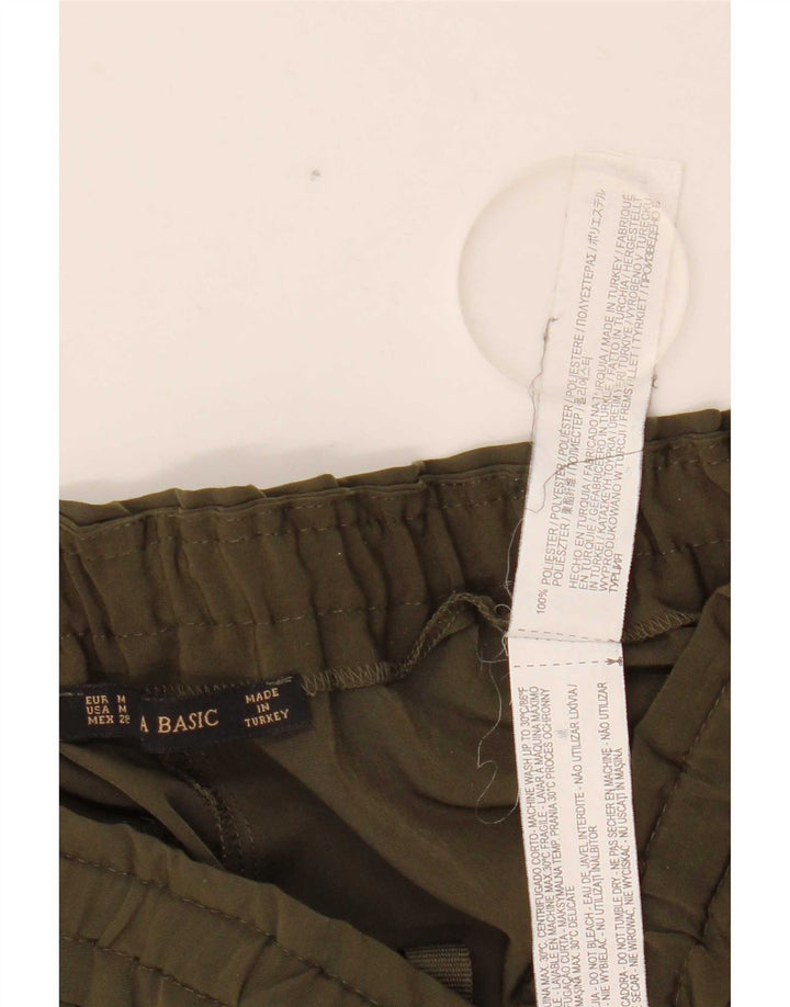 Pantaloni casual affusolati da donna Zara medi W28 L27 poliestere kaki