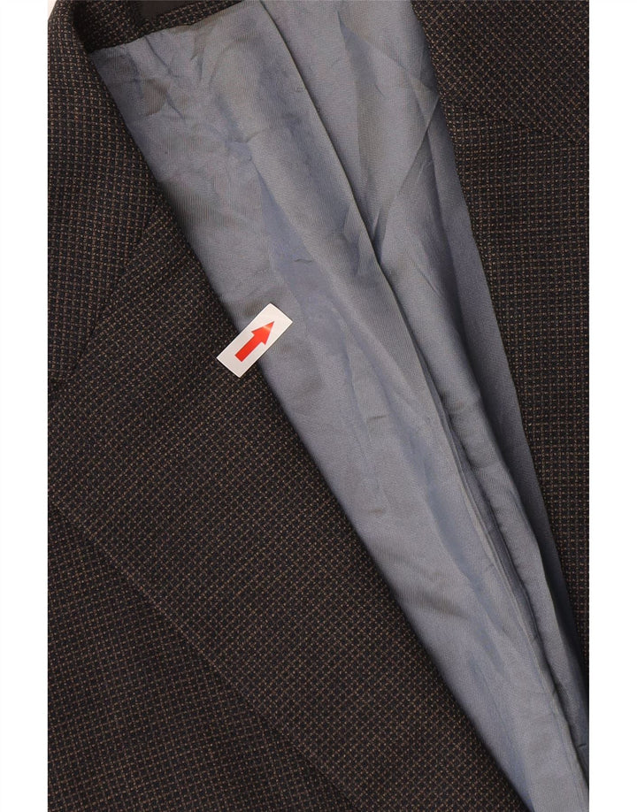Giacca blazer corta da uomo Marks & Spencer UK 40 medio blu navy a quadri