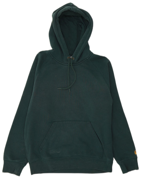 Maglione con cappuccio da uomo Carhartt piccolo in cotone verde