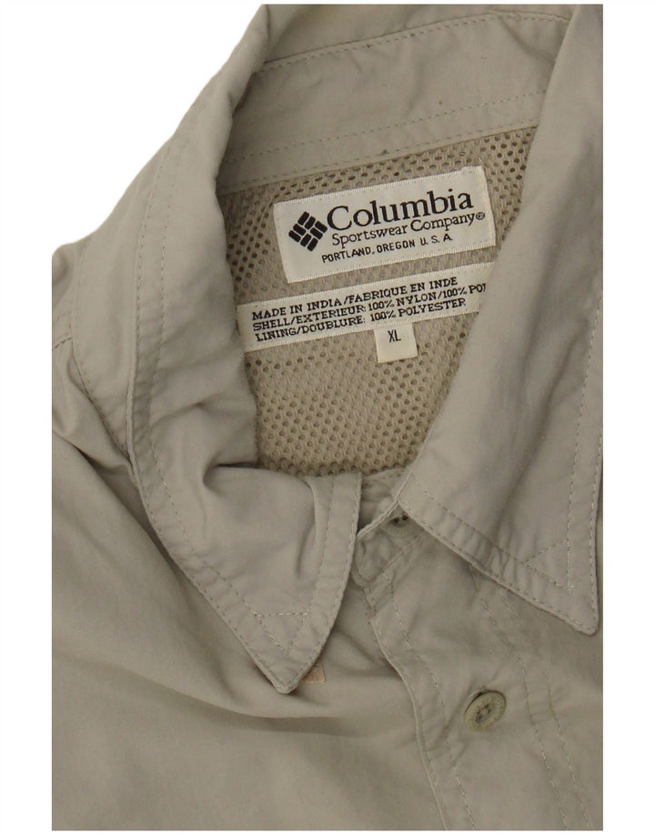Camicia a maniche corte da uomo Columbia XL nylon kaki