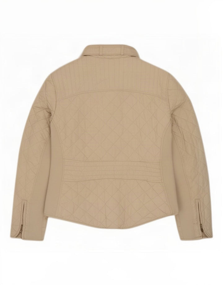 Giacca trapuntata da donna Zara UK 12 media bianco sporco