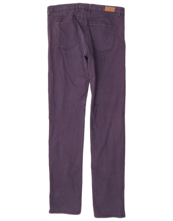 Pantaloni casual slim da uomo Massimo Dutti EU 40 Medium W31 L35 Blu navy
