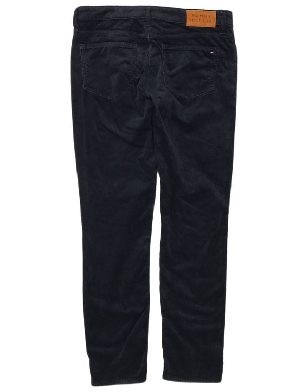 Pantaloni skinny in velluto a coste da donna Tommy Hilfiger W30 L30 Blu Navy