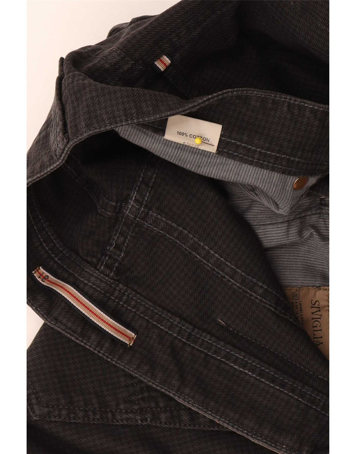 Jeans dritti da uomo SIVIGLIA W31 L32 cotone pied de poule nero