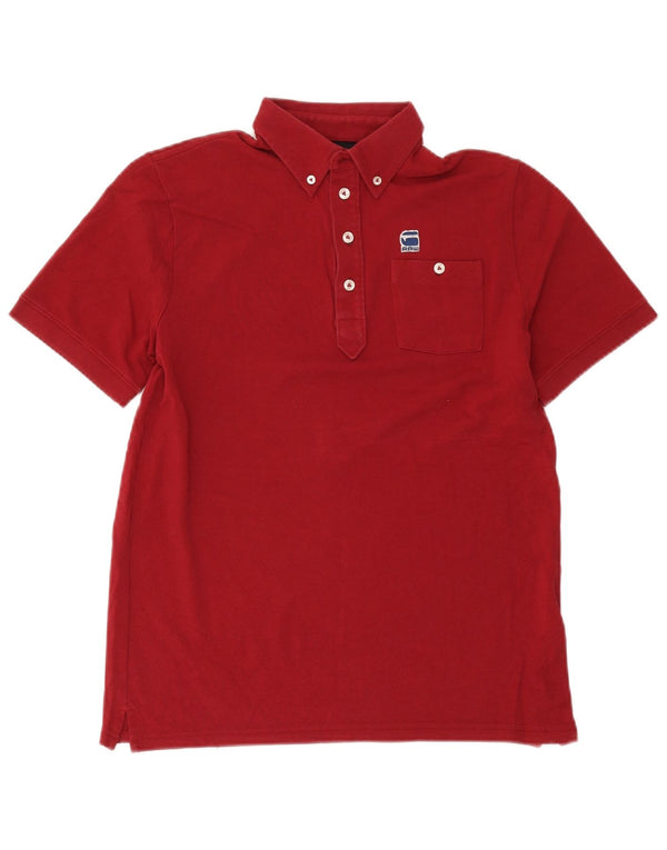 Polo da uomo G-Star in cotone bordeaux medio