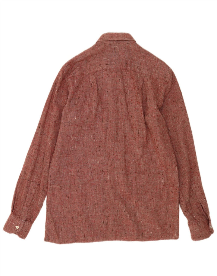 Camicia da uomo romana taglia 36 14 piccola rossa chiazzata