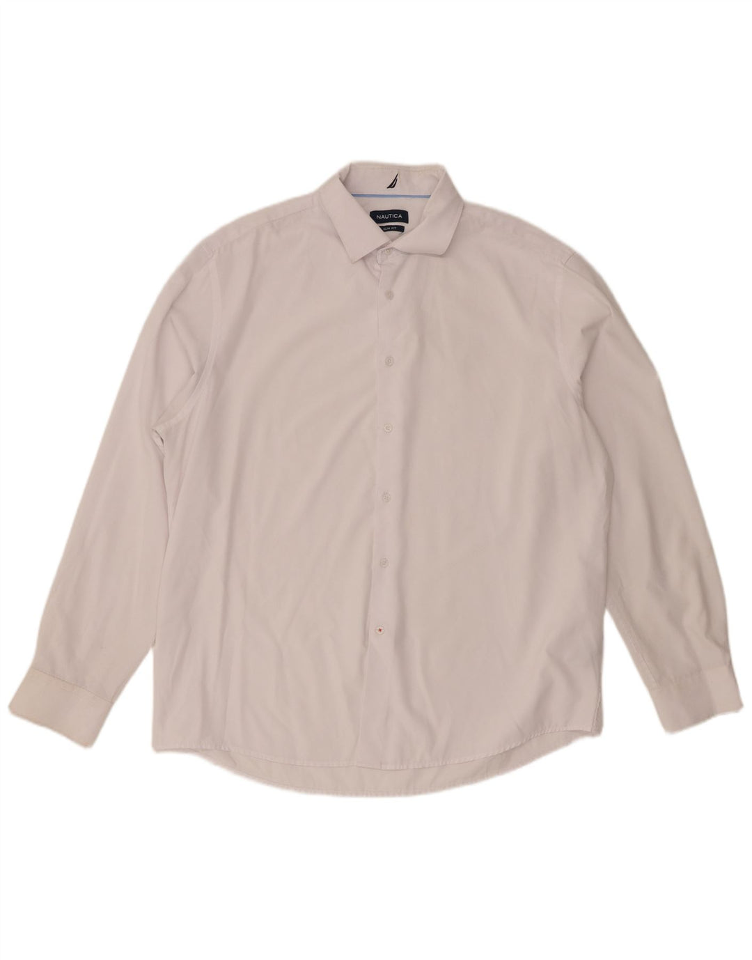 Camicia da uomo slim fit Nautica taglia 17 1/2 XL poliestere bianco