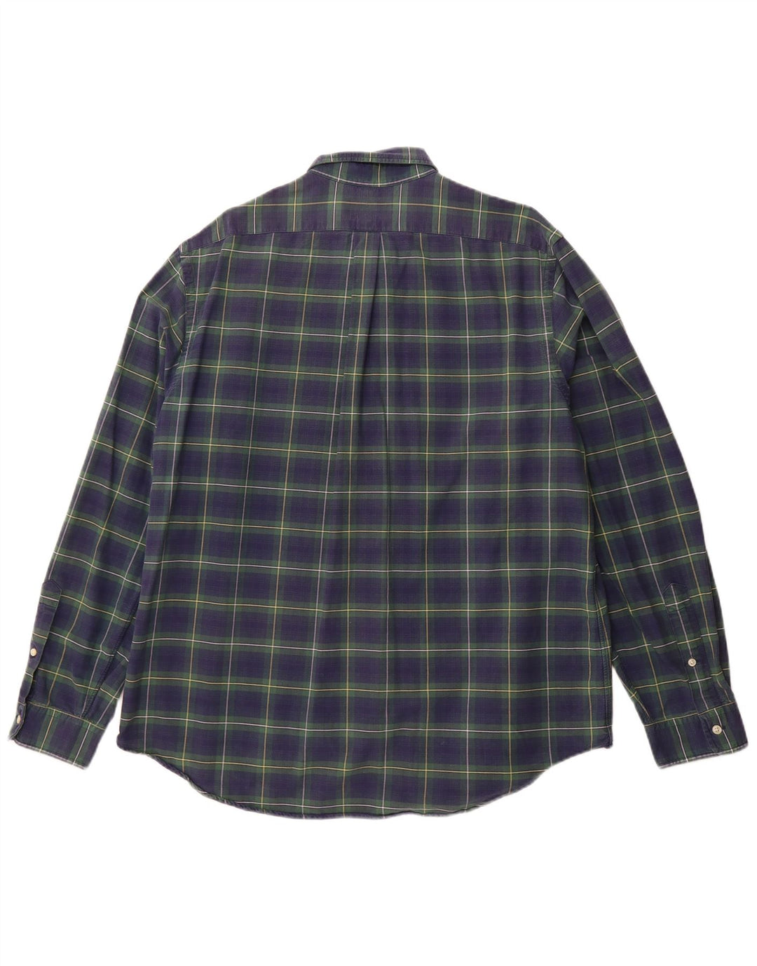 RALPH LAUREN Camicia da uomo in flanella XL in cotone a quadri blu navy