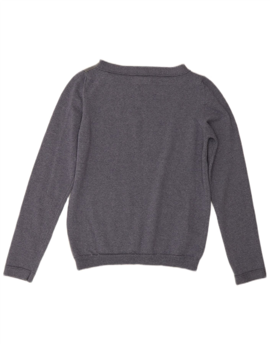 Maglione maglione con scollo a barca da donna Toast UK 10 piccolo lana blu