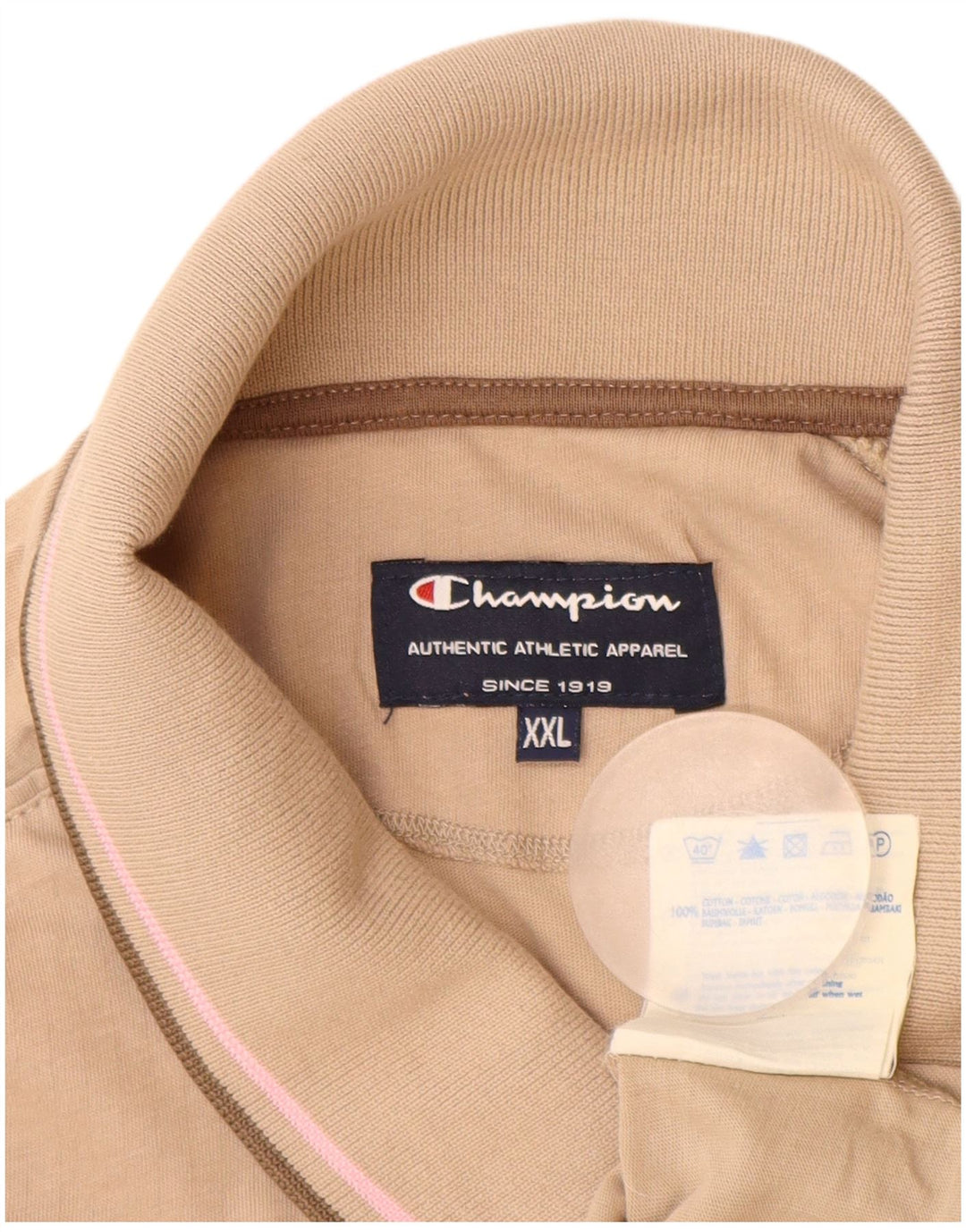Polo da uomo CHAMPION 2XL in cotone beige