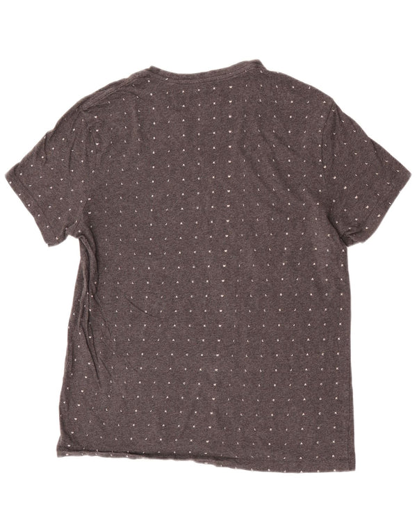 Jack Wills Mens Graphic T-Shirt Top Medium Grey Spotted Cotton