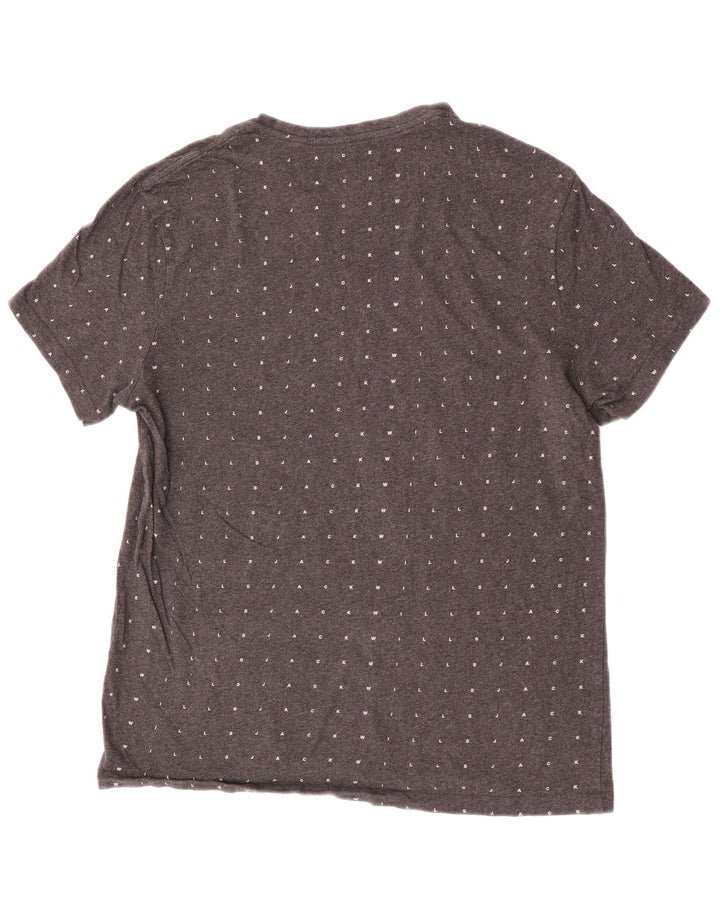 T-shirt grafica da uomo Jack Wills Top in cotone maculato grigio medio