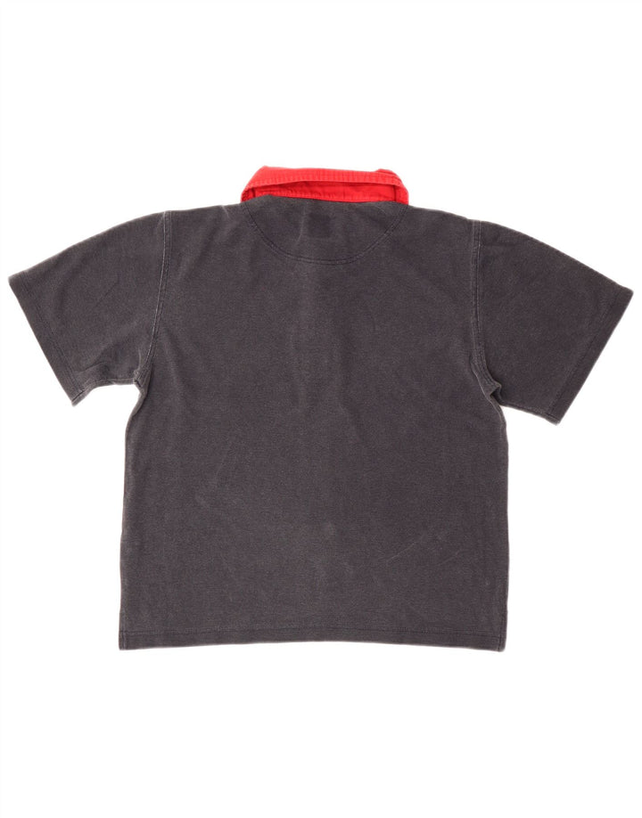 Polo Think Pink da ragazzo 9-10 anni in cotone color block grigio