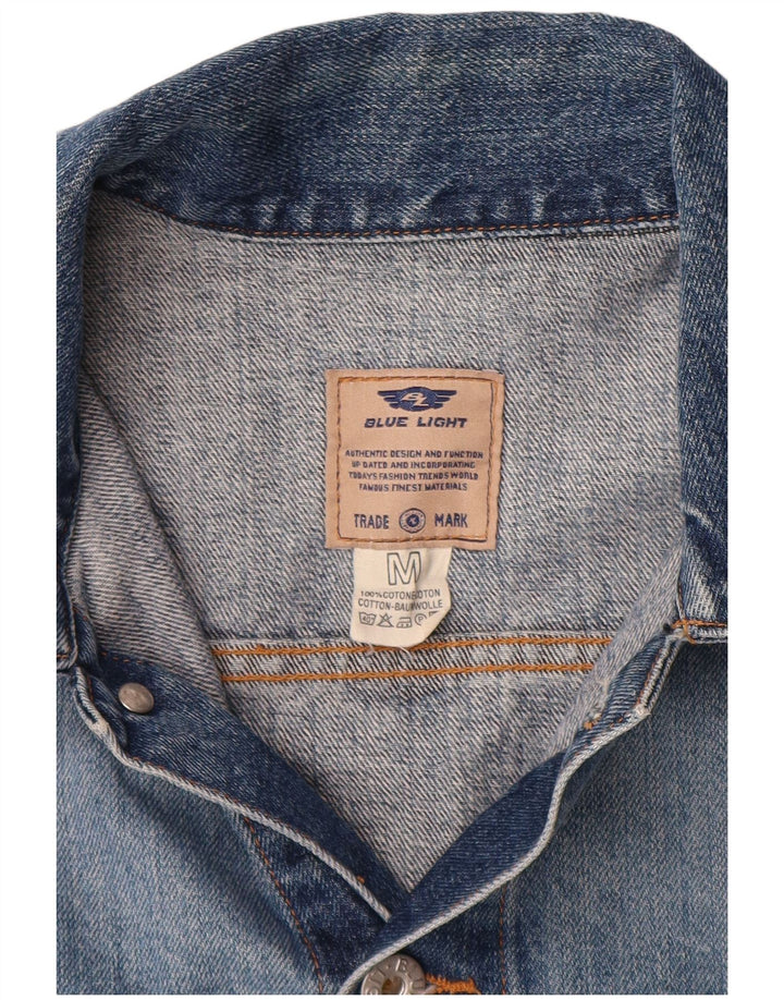 Giacca di jeans vintage da uomo UK 38 cotone blu medio