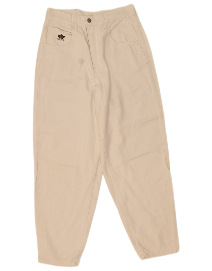 ANGELS Womens Tapered Jeans IT 40 Small W28 L28 White Cotton