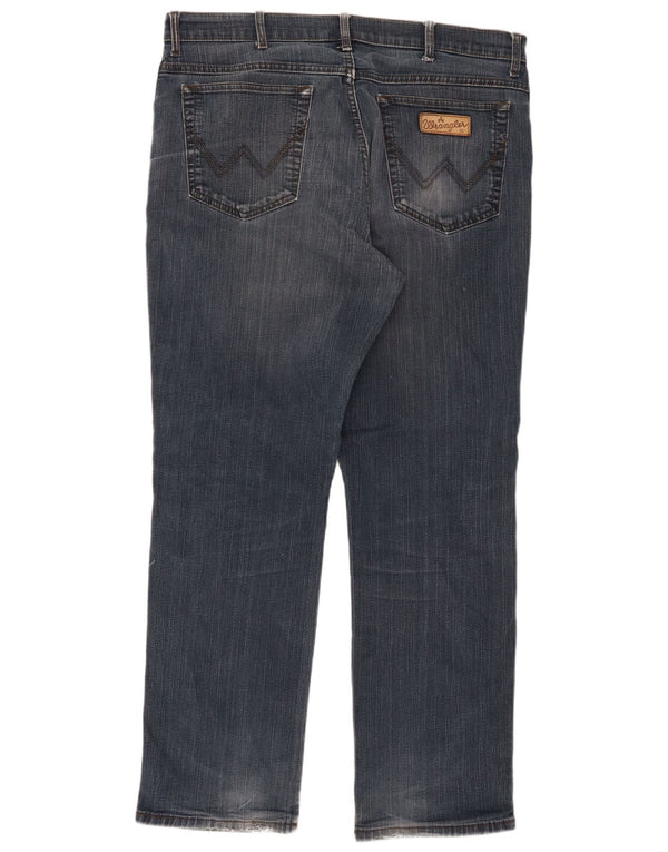 Jeans dritti da uomo Wrangler W38 L32 cotone blu navy