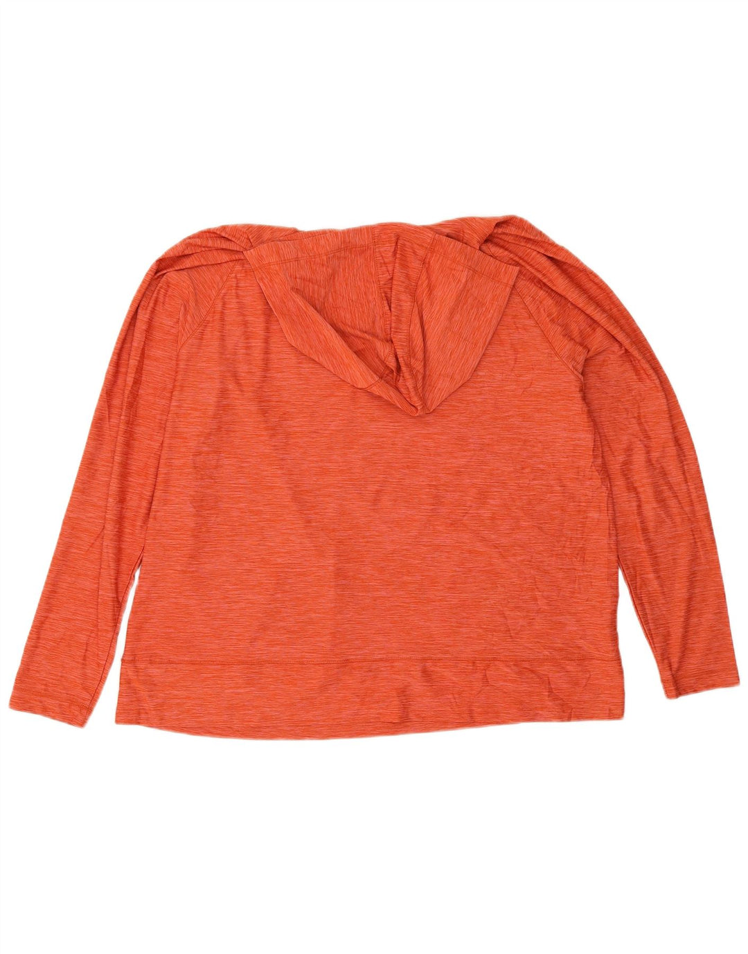 Felpa con cappuccio da donna Eddie Bauer UK 16 Grande poliestere screziato arancione
