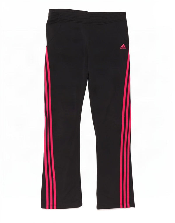Pantaloni della tuta da donna Adidas UK 10 piccoli poliestere a righe nere