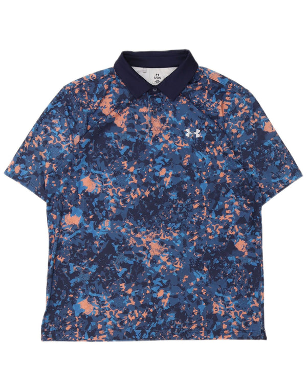 Polo da uomo Under Armour grande blu navy tie dye