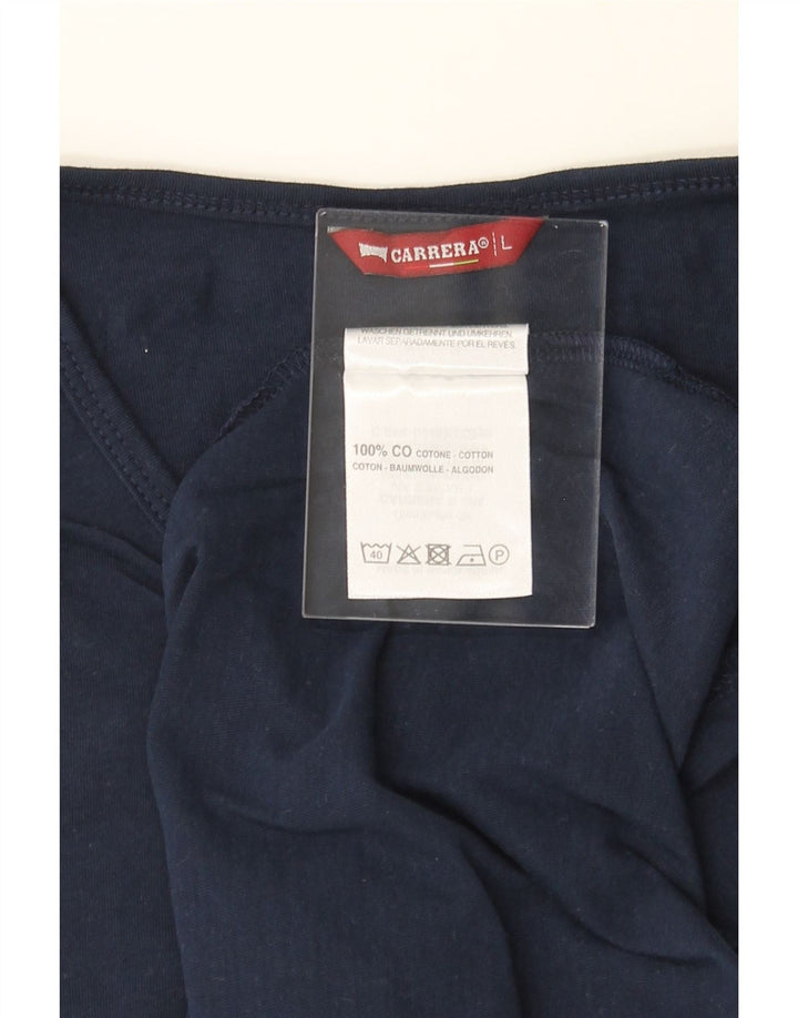 CARRERA Mens Vest Top Large Navy Blue Cotton Vintage Carrera and Second-Hand Carrera from Messina Hembry 