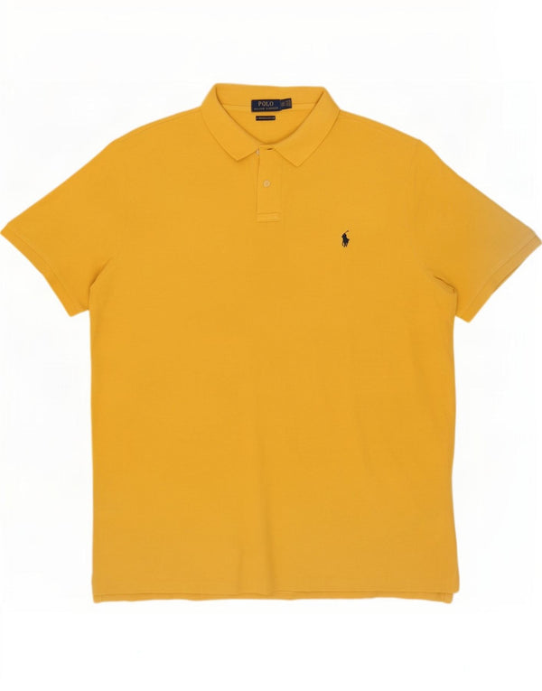 Polo Ralph Lauren da uomo personalizzata slim fit 2XL cotone giallo