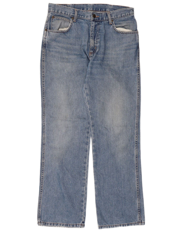 Jeans dritti da uomo vestibilità regolare WRANGLER W32 L30 cotone blu