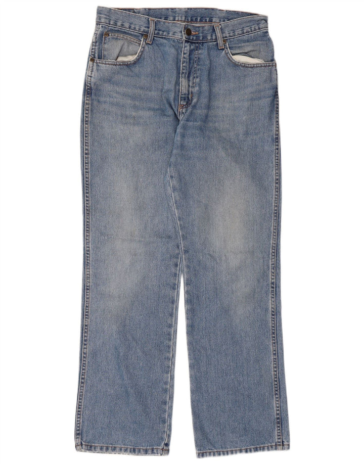 Jeans dritti da uomo vestibilità regolare WRANGLER W32 L30 cotone blu