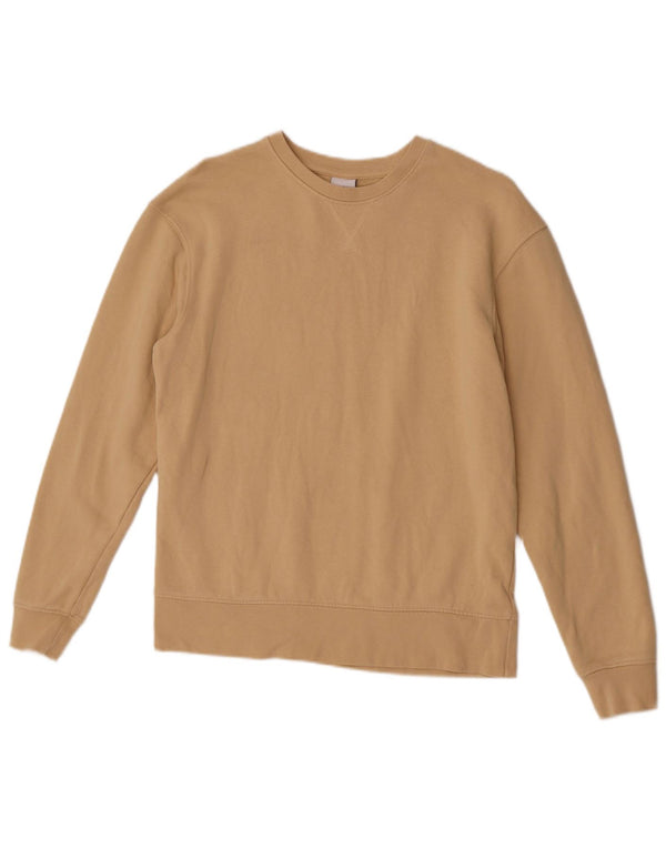 Zara Uomo Felpa Maglione Piccolo Cotone Beige