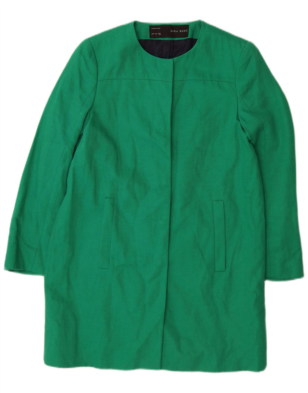 Soprabito Zara da donna UK 10 piccolo in cotone verde
