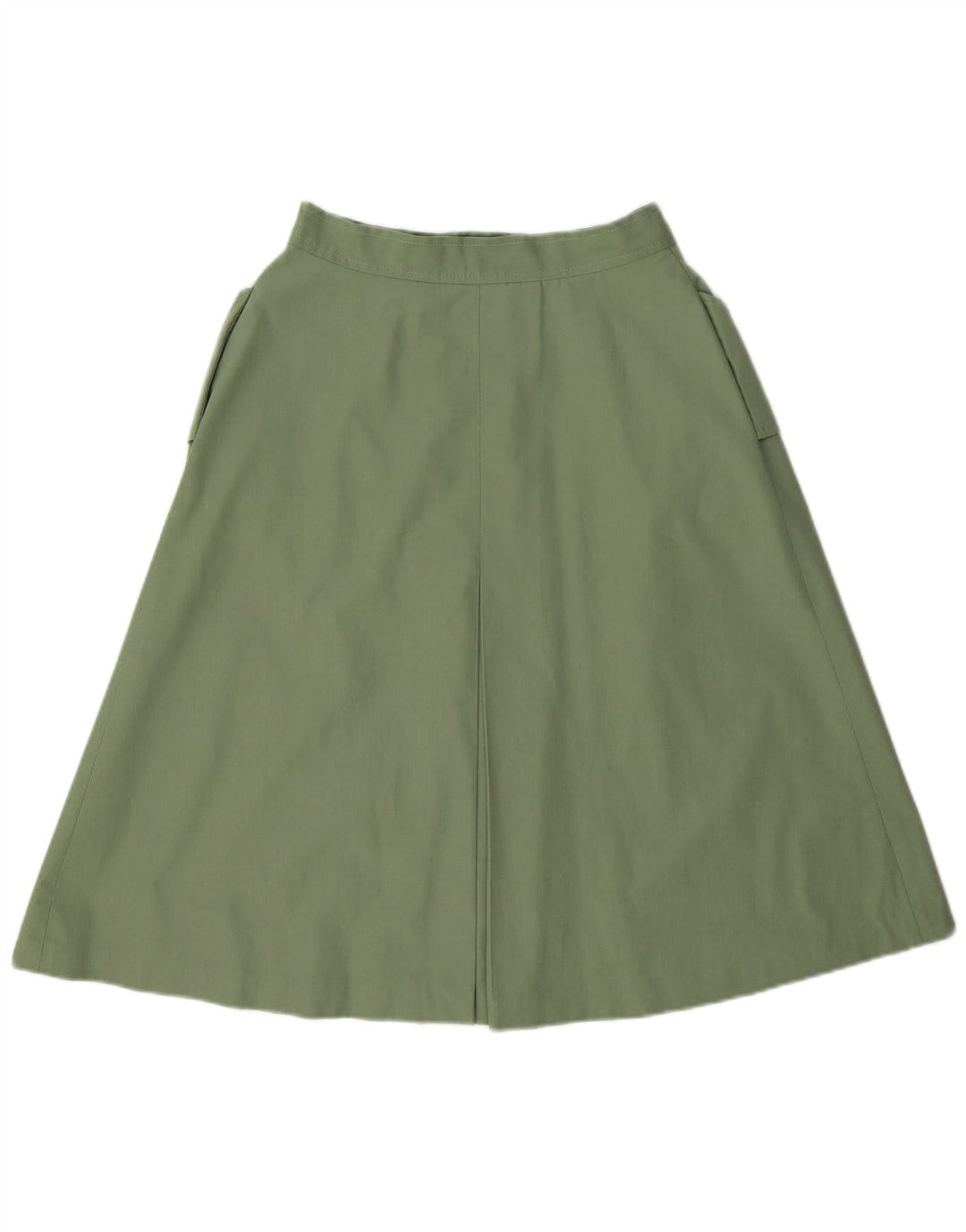 Gonna a trapezio da donna vintage piccola W26 poliestere verde