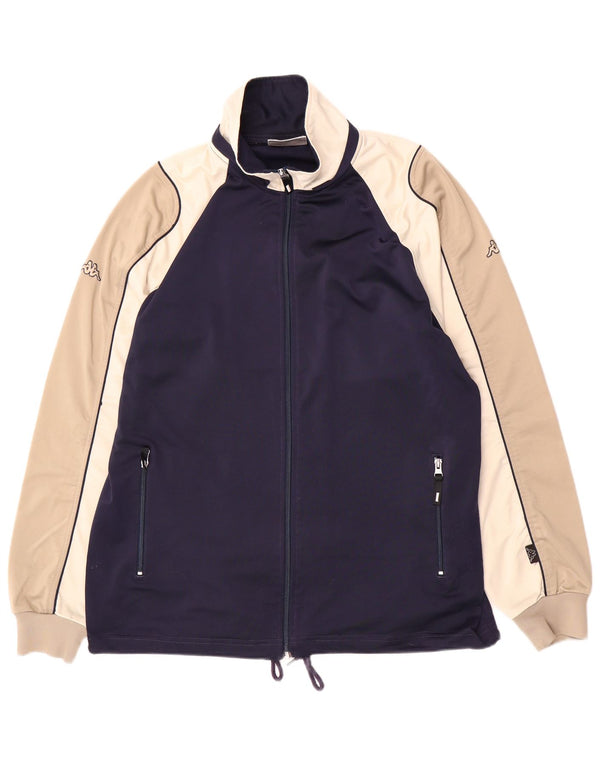 Giacca da tuta da uomo Kappa grande color block blu navy