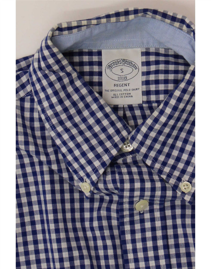 Camicia Regent da uomo Brooks Brothers piccola in cotone a quadretti blu