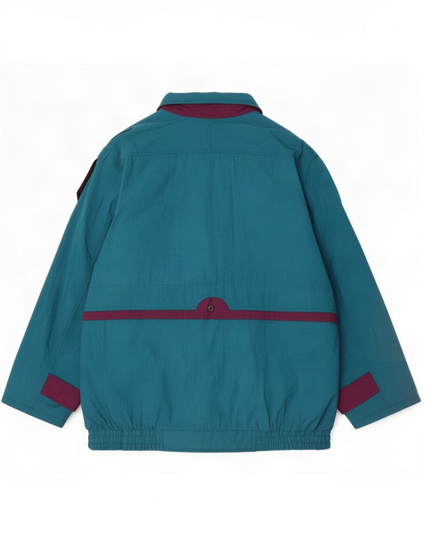 Giacca a vento oversize da donna vintage UK 18 XL verde Colourblock