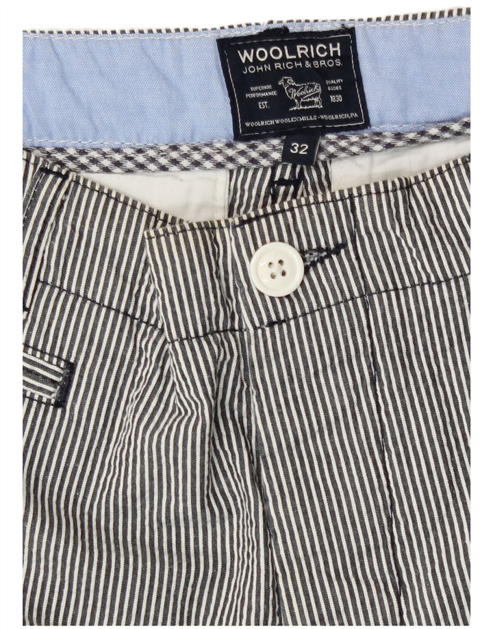 Pantaloncini casual da uomo Woolrich W32 cotone gessato grigio medio