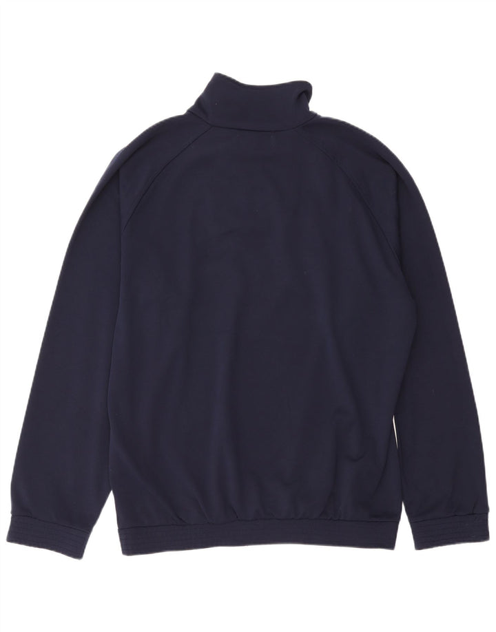 Felpa da uomo KAPPA con collo con zip, maglione XL, poliestere color block blu navy