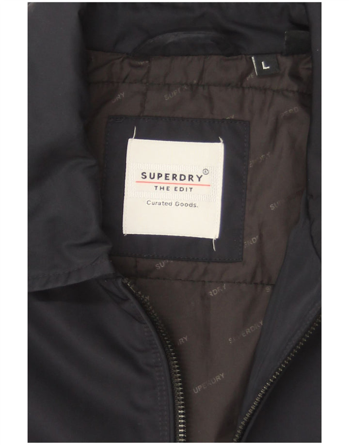 Giubbotto bomber da uomo Superdry UK 40 Large blu navy in poliestere