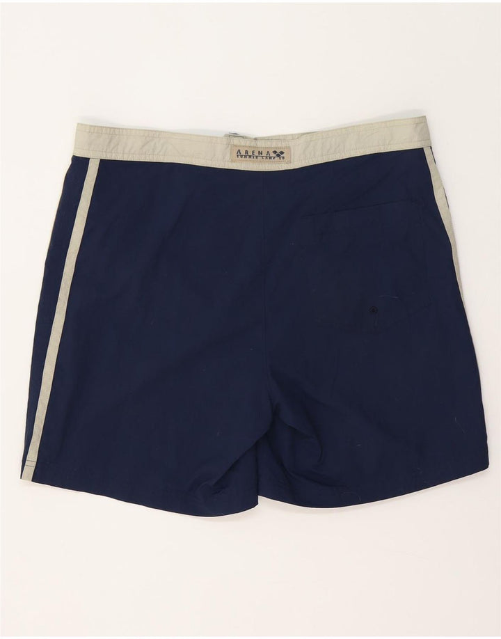 Pantaloncini da bagno da uomo Arena grandi in poliestere color block blu navy