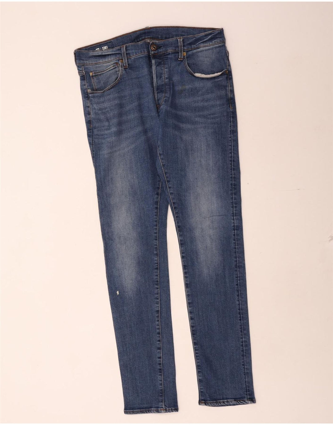 Jeans slim da uomo G-STAR 3301 W34 L34 cotone blu