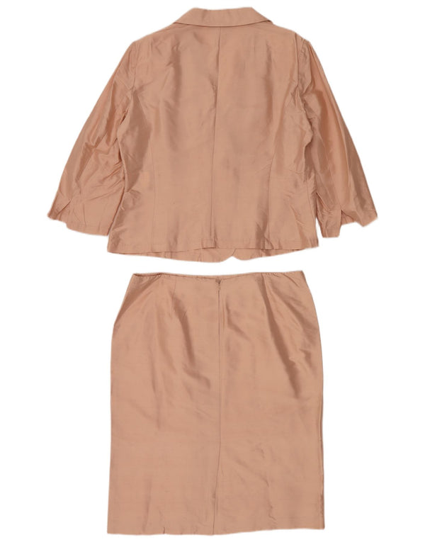 Set gonna da donna a 2 bottoni con maniche a 3/4 Momenti IT 48/50 XL W32 Rosa