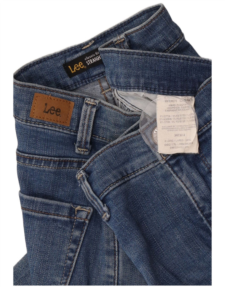 Jeans dritti Lee da donna vestibilità classica US 8 medio W28 L32 cotone blu