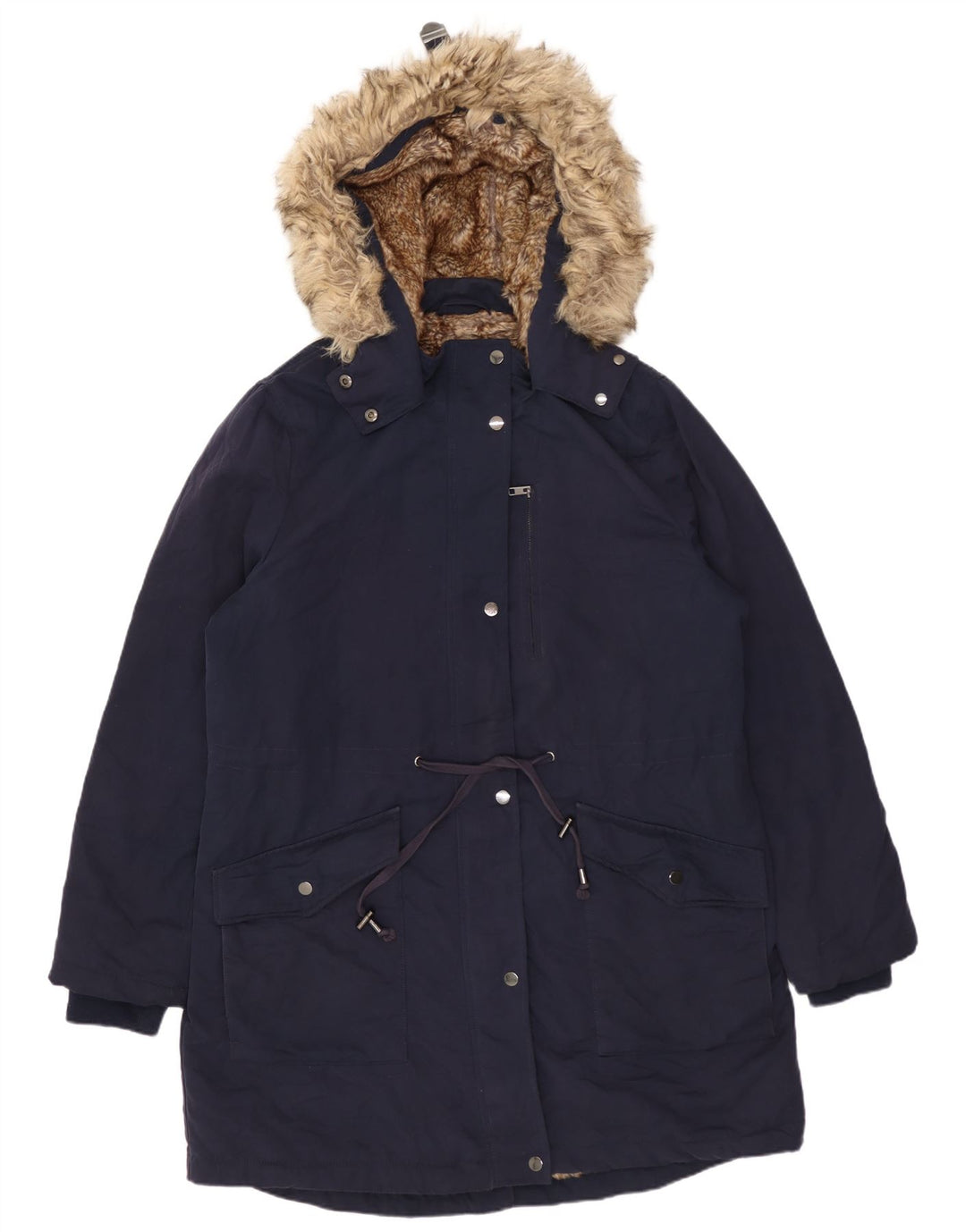 Giacca parka oversize con cappuccio Marks & Spencer da donna UK 14 grande blu navy