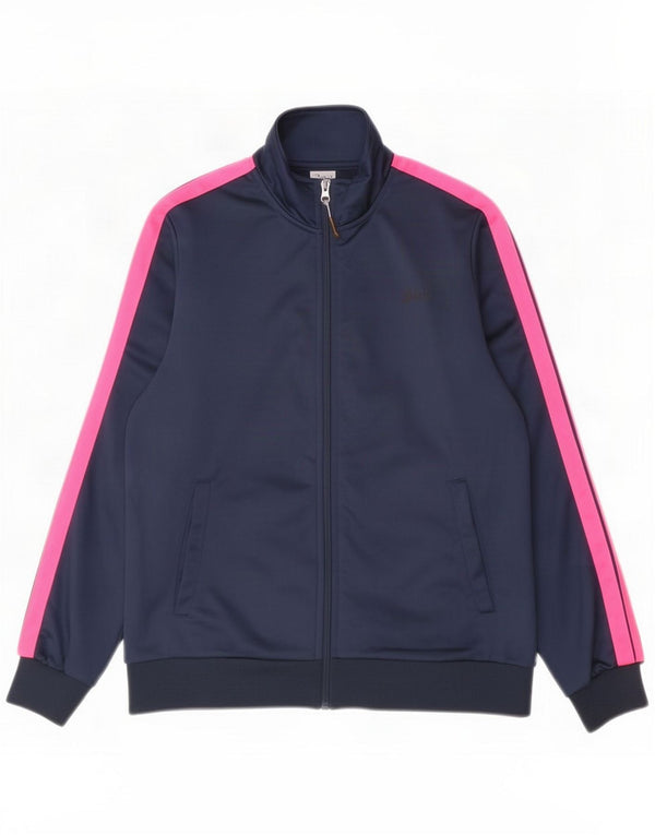 Giacca da tuta da donna Asics UK 18 XL Navy Blue Colourblock Poliestere