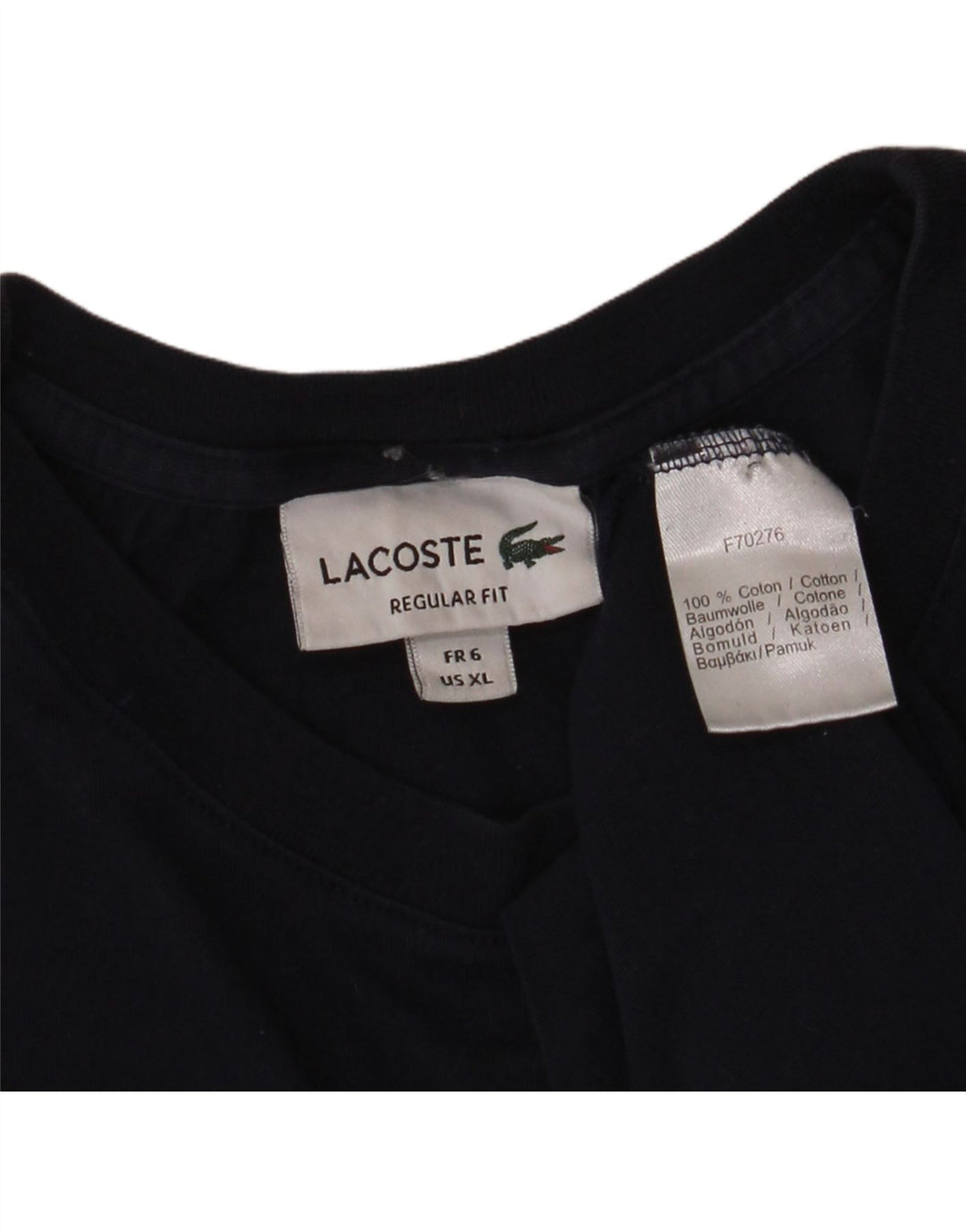 T-shirt LACOSTE da uomo vestibilità regolare taglia superiore 6 XL cotone blu navy