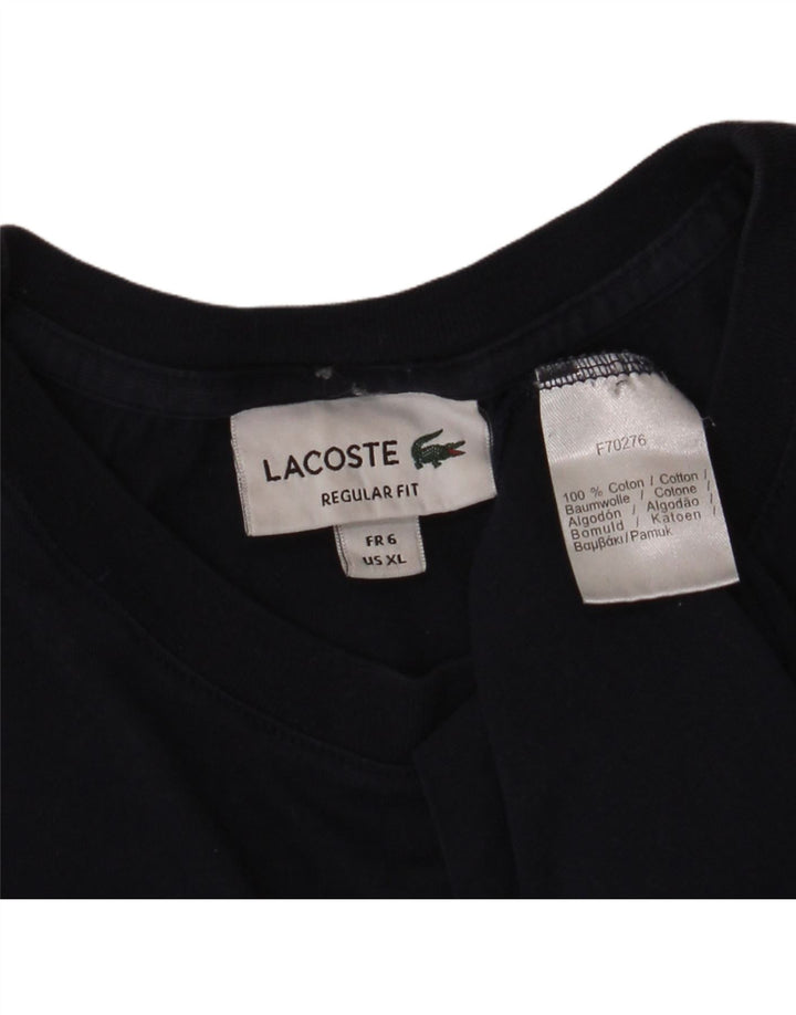 T-shirt LACOSTE da uomo vestibilità regolare taglia superiore 6 XL cotone blu navy