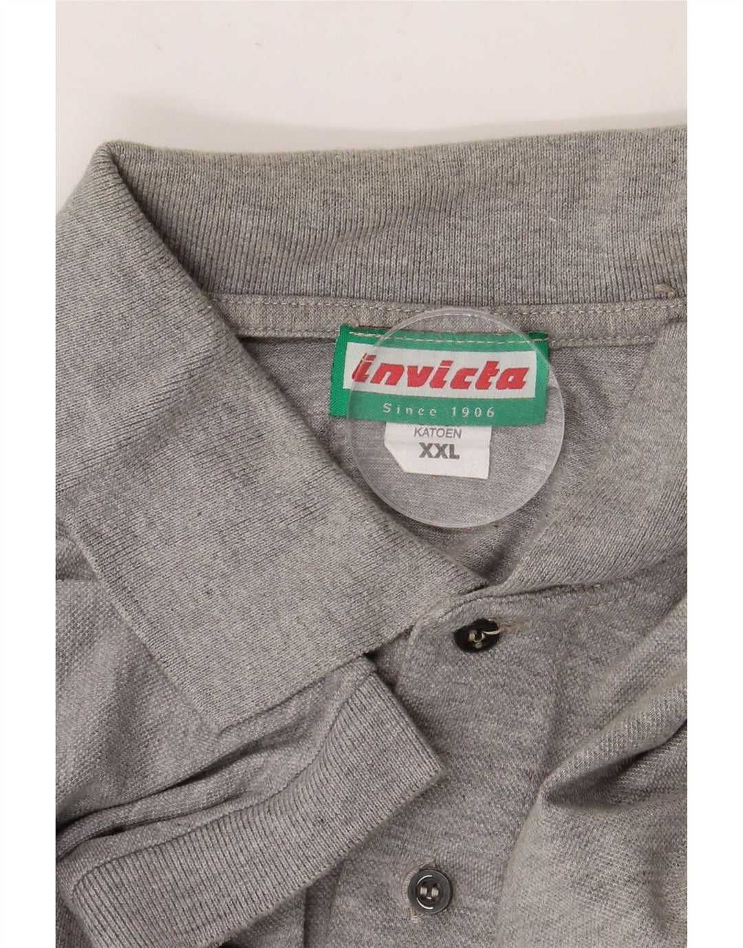 Polo da uomo INVICTA 2XL cotone chiazzato grigio