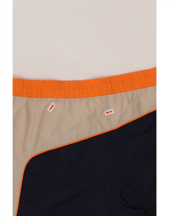 ADIDAS Mens Graphic Swimming Shorts Small Navy Blue Colourblock Polyester Vintage Adidas and Second-Hand Adidas from Messina Hembry 